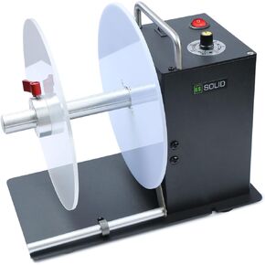 U.S. Solid Automatic Label Rewinder Machine, 1"/1.5" Core Holder, Max Label Width 3.15", Bidirectional Rewinding
