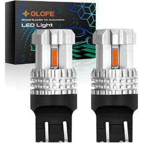 LED Front/Rear Turn Signal Light Bulbs 1156 LED Bulbs Amber Yellow 400% Brighter 7506 1156A 1003 1141 P21W LED Bulb for Blinker Parking Side Marker Brake Lights, Pack of 2