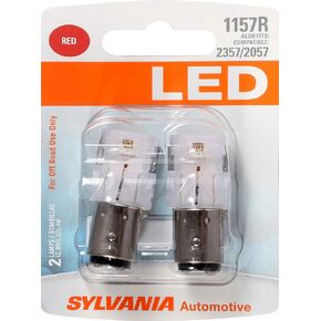 SYLVANIA - 1157 LED Red Mini Bulb - Bright LED Bulb, Ideal for Stop and Tail Lights (Contains 2 Bulbs)