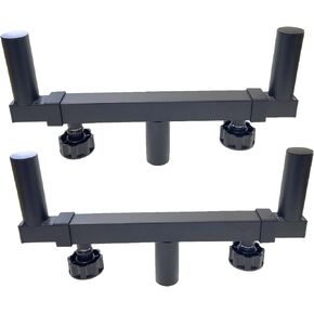 Speaker Stand Mount, Dual Speaker Pole Mount Brackets for Pa Speaker Dj Speaker On Stage Speaker,Adjustable Width(15.7" - 22.8")