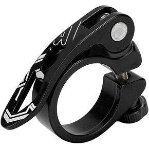 Bicycle Seatpost Clamp, 31.8mm Seat Post Clamp Quick Release Bicycle Seatpost Clamp for MTB Road Bike(Black)