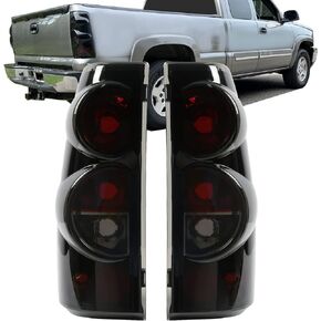 HECASA Taillight Tail Lights Pair Compatible with 1999-2007 Chevy Silverado 1500 2500 3500 Classic 1999-2003 GMC Sierra 1500 2500 3500 Clear Lens Taillight Brake Turn Signal Lamp