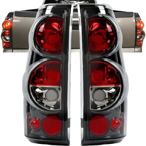 HECASA زوج مصابيح الذيل الخلفي متوافق مع 1999-2007 Chevy Silverado 1500 2500 3500 Classic 1999-2003 GMC Sierra 1500 2500 3500 عدسة شفافة مصباح إشارة الانعطاف الخلفي للفرامل in Kuwait