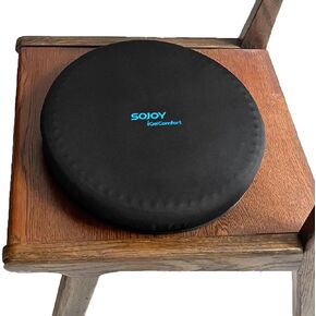 SOJOY Swivel Gel Seat Cushion for Elderly 360 Degree Rotation Seat Cushion with Memory Foam for Wheelchair,Car Seat, Office,Home