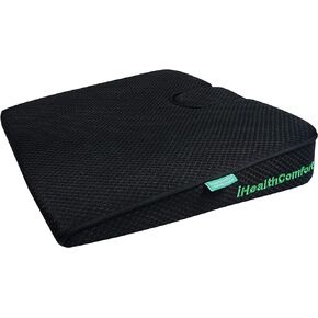 Portable Memory Foam Wedge Seat Cushion-Car&Truck Seat Cushion for Tailbone Stress Back Pain Relief(16x13.7inches)