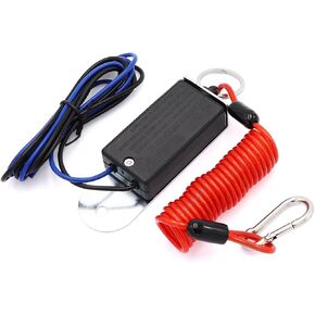 Trailer Breakaway Switch, 6ft Breakaway Coiled Cable with Electric Brake Switch for RV Towing Trailer