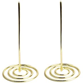NUOBESTY Restaurant Check Spindle, Stainless Steel Receipt Holder Bill Fork Memo Invoice Spike Stick,2 Pcs(Gold)