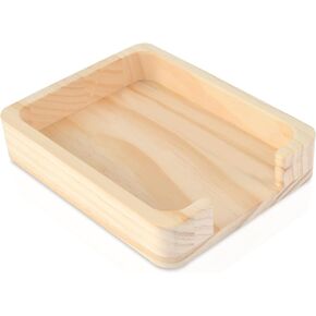4x6 Memo Holder Desk Memo Pad Holder for Desk 4x6 Paper Tray Holder Wooden Paper Holder for Desk Note Card Holder Fits 4 x 6 Inches Note Paper (1)