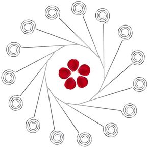 Place Card Holder Pick, 50PCS Silver Metal Clamp Wires Photo Card Picture Memo Paper Note Display Clip Holders for DIY Craft and Gift Making Note Memo Holder, Ring Loop in Kuwait