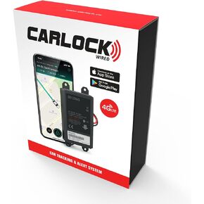 CARLOCK Wired - 4G Car Tracker & Car Alarm Real-Time Monitoring, Instant Alerts, Waterproof & Compatible with 12-24V Batteries for All Vehicles