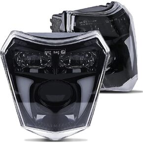 مصباح أمامي AUDEXEN LED بقدرة 65 وات، شعاع عالٍ، شعاع منخفض وإضاءة نهارية متوافقة مع الدراجات الترابية على الطرق الوعرة SX XC SX-F SXF EXC EXC-F Pit Bike Motorcycle ATV in Kuwait