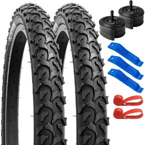 YUNSCM 20" Tires 20 x 2.125/57-406 and 20" Bike Tubes Compatible with Mountain/Off Road Bike 20x1.90 20x1.95 20x2.0 20x2.10 20x2.125 20x2.20 Bicycle Tires and Tubes (Y-1102/Y-1108)