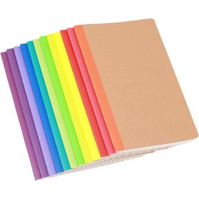 12 Pack A5 Kraft Notebook,Lines Pages - 60 Pages (30 Sheets), Wide Ruled,8.3"x 5.5" Small Kraft Composition Notebook