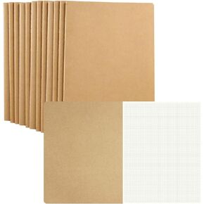 12 Pack 8.5x11 inch Large Lined Notebook Journals Bulk, 32 sheets / 64 Pages, Sketchbook Composition Notebook Journals Subject Notebooks Planner for College Students Office