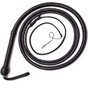 Bull Whip 06 to 16 Feet 12 Strands Real Cowhide Leather Equestrian Bullwhip Leather Belly & Leather Bolster Inside
