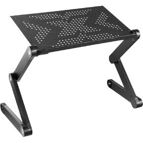 Mount-It! Adjustable Laptop Stand, Portable Standing Desk, Large Size Aluminum Bed Lap Tray for Notebook, Lightweight and Multi-Functional for Work, School, Home and Bed