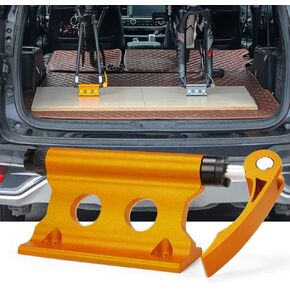 Bike Block Fork Mount w/Quick-Release Lever, Aluminum Alloy Bicycle Front Fork Fixed Clip Luggage Rack for Truck Bed/Trailer/Van, Vertical or Horizontal Mounted (Yellow)