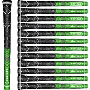 Geoleap Golf Grips Set of 13- Cord Rubber Compound Material, Hybrid Golf Club Grips, All Weather Performance.