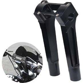 Straight One Piece Handlebar Risers Motorcycle Tall Handle Bar Riser Extension Kit For Harley H-D 1 inch Handlebars M8 Softail Street Bob 2018 2019 2020 2021 (Chrome, 6")