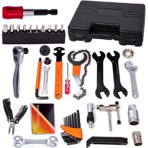 YBEKI Bike Repair Tool Kit - Bicycle Tool Kit Set With Reversible Drive Ratchet tool, Chain Tool Bike Tire Tool Pedal wrench, etc. 6 months warranty