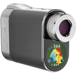 SL3 True Hybrid GPS and Laser Range Finder with Dual Color OLED, Course Layout Undulation, and Pin Tracer Technology - Includes Golf Range Finder and Battery