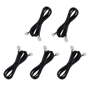 6-Feet Telephone landline Extension Cord Cable Cord with Standard RJ-11 6P4C Modular Plug for Landline Telephone Modem Accessory 10PACK