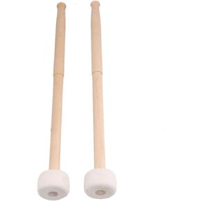 BQLZR 14 Inch Maple Handle Mallet Timpani Stick Multi-Purpose Felt Mallet Soft Pack of 2