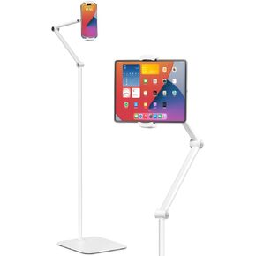 Viozon Tablet Floor Stand Holder, Compatible with 4.7"-13" Phone/Tablet, iPhone 15 Plus/Pro Max iPad,Kindle, 68" Phone Stand, Aluminum Alloy, Universal 360° Rotatable, for Bed,Sofa,Desk,.Black
