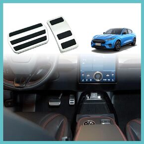 AOSK Compatible with 2021 2022 2023 2024 Mustang Mach-E/Bronco Sport Pedals Set Non-Slip Performance Foot Pedal Pads Covers Anti-Slip Accelerator Foot Pedals Car Replacement (Accelerator Pedals)