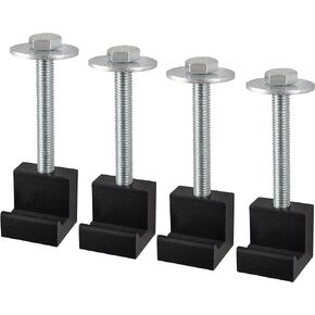 Truck Tool Box Tie Downs, Aluminum J Hook Crossover For Truck Tool Box, 4 Pack Mounting Kit, Black, Universal Fitment