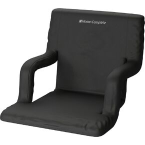 Home-Complete Stadium Seat Chair Collection - Bleacher Cushion with Padded Back Support, Armrests, 6 Reclining Positions and Portable Carry Straps