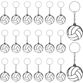 20 Pcs Rubber Sports Keychain Volleyball Keychain Volleyball Keychains Cute Keychain Volleyball Team Gifts Sports Party Favors for School Sport Reward Birthday Party Supplies in Kuwait