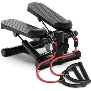 Steppers for Exercise, Mini Stepper with Resistance Band, Stair Stepping Fitness Exercise Home Workout Equipment for Full Body Workout, 330lbs Weight Capacity
