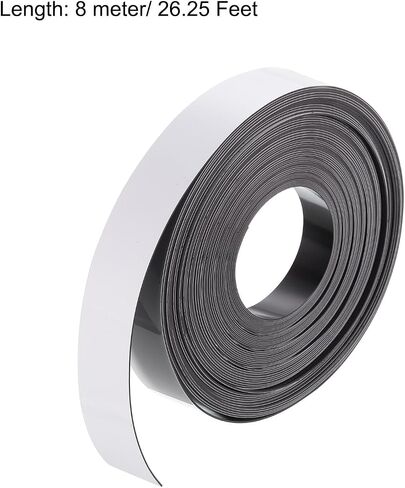 MECCANIXITY 2 Rolls Magnetic Strip with Strong Adhesive Backing 0.08 Feet x 26.25 Feet Magnetic Strip Tape,Magnetic Tape Labels Stickers for Whiteboards Refrigerator and Crafts Blue in Kuwait