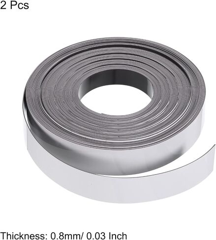 MECCANIXITY 2 Rolls Magnetic Strip with Strong Adhesive Backing 0.08 Feet x 26.25 Feet Magnetic Strip Tape,Magnetic Tape Labels Stickers for Whiteboards Refrigerator and Crafts Blue in Kuwait
