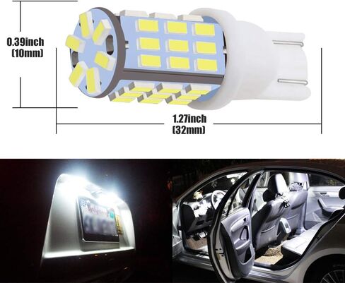 10pcs Super Bright RV Trailer 921 194 T10 3014 42-SMD 12V Car Backup Reverse LED Bulbs Width LED Lights 6000K Xenon White. in Kuwait