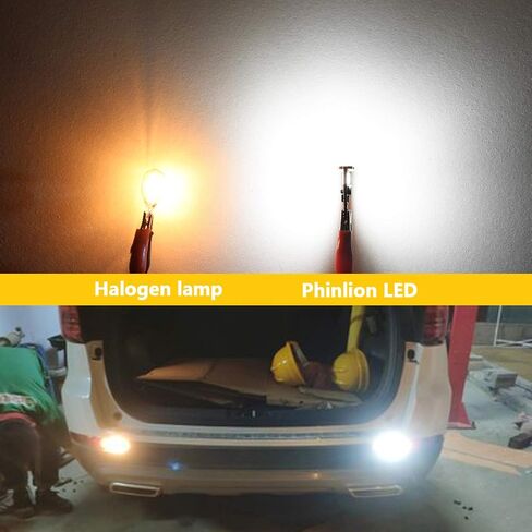 PHINLION 912 921 مصابيح إضاءة احتياطية عكسية LED 2600 لومن RV عالية الطاقة 4014 24-SMD شرائح مصغرة W16W T15 906 لمبة احتياطية لخريطة قبة أضواء صندوق السيارة، 6000K زينون أبيض in Saudi Arabia
