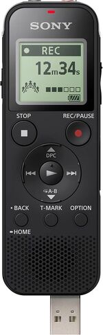 مسجل صوت رقمي ستيريو ICD-PX470 من سوني مع حزمة USB مدمجة مع بطاقة microSD سعة 32 جيجابايت وحقيبة حمل صلبة (3 عناصر) in Saudi Arabia