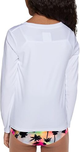 Hurley Girls' Long Sleeve Dri-Fit UPF 50+ Shirt (5-6, White) in Saudi Arabia