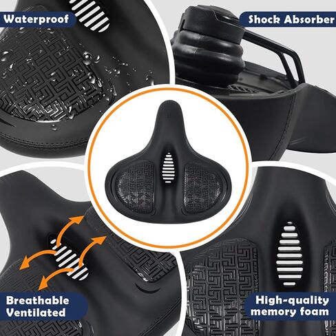 مقعد دراجة كبير الحجم متوافق مع Peloton Bike & Bike+، سرج الدراجة، وسادة مقعد دراجة مريحة، بديل لبيلوتون، الدوران، الطريق، ودراجات التمرين، ملحقات الدراجة لبيلوتون in Kuwait