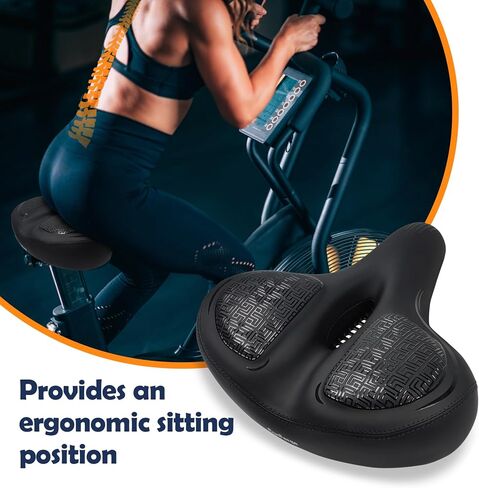 مقعد دراجة كبير الحجم متوافق مع Peloton Bike & Bike+، سرج الدراجة، وسادة مقعد دراجة مريحة، بديل لبيلوتون، الدوران، الطريق، ودراجات التمرين، ملحقات الدراجة لبيلوتون in Kuwait