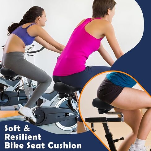 مقعد دراجة كبير الحجم متوافق مع Peloton Bike & Bike+، سرج الدراجة، وسادة مقعد دراجة مريحة، بديل لبيلوتون، الدوران، الطريق، ودراجات التمرين، ملحقات الدراجة لبيلوتون in Kuwait