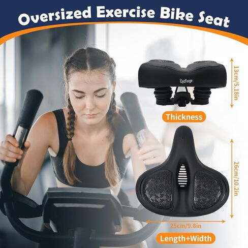 مقعد دراجة كبير الحجم متوافق مع Peloton Bike & Bike+، سرج الدراجة، وسادة مقعد دراجة مريحة، بديل لبيلوتون، الدوران، الطريق، ودراجات التمرين، ملحقات الدراجة لبيلوتون in Kuwait