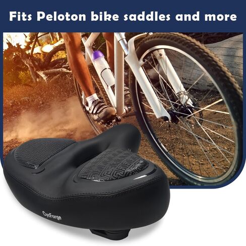 مقعد دراجة كبير الحجم متوافق مع Peloton Bike & Bike+، سرج الدراجة، وسادة مقعد دراجة مريحة، بديل لبيلوتون، الدوران، الطريق، ودراجات التمرين، ملحقات الدراجة لبيلوتون in Kuwait