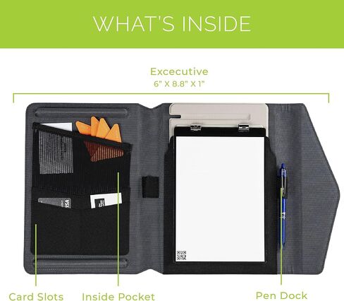 Rocketbook Capsule Cover for Orbit Executive - 100% Recyclable Cover with Pen Holder, Magnetic Clasp & Inner Storage - Black in Saudi Arabia