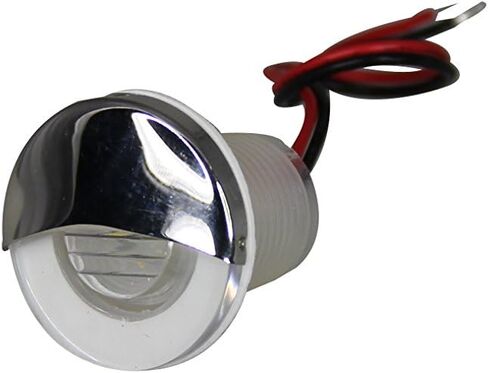 Pactrade Marine 2PCS قارب السيارات RV مقطورة الفولاذ المقاوم للصدأ 316 LED لهجة مجاملة جولة أسفل ضوء عدسة واضحة (الأزرق) in Kuwait
