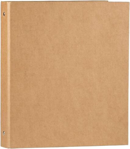 غلاف JAM PAPER Kraft مقاس 1 بوصة - غلاف كرافت طبيعي معاد تدويره مكون من 3 حلقات - يُباع بشكل فردي in Kuwait