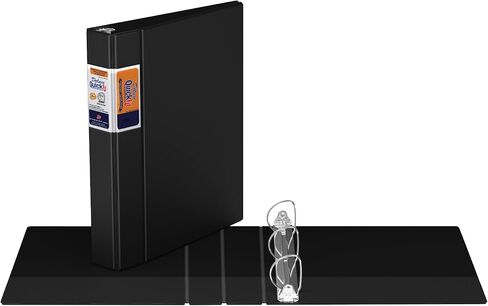 مجلد تجاري عالي التحمل، مجلد ذو 3 حلقات على شكل حرف D، أسود، 3 بوصة in Kuwait