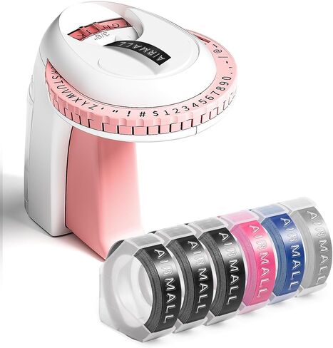Embossed Label Maker, Embossing Label Maker in Macaron Teen Colors, Vintage Embossed Label Maker,Label Maker Machine with 6 Rolls of Color Labels for Home, Kitchen, School and Office in Saudi Arabia