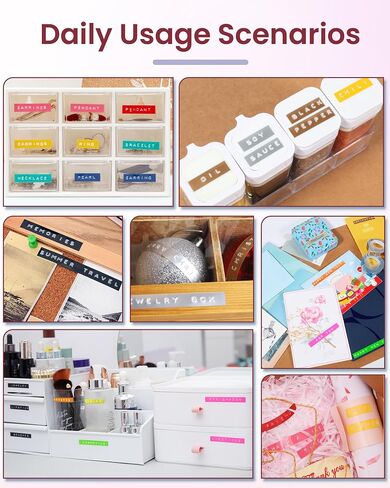 Embossed Label Maker, Embossing Label Maker in Macaron Teen Colors, Vintage Embossed Label Maker,Label Maker Machine with 6 Rolls of Color Labels for Home, Kitchen, School and Office in Saudi Arabia
